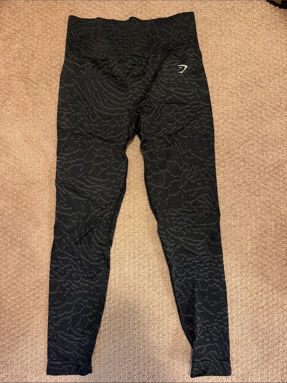 Gymshark Black Textured High-Waist Leggings